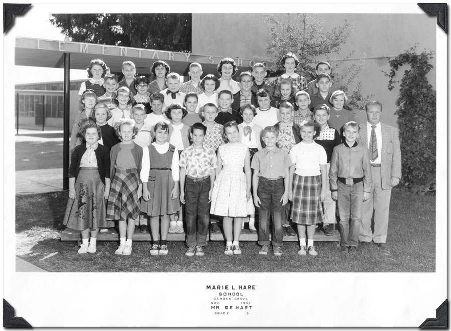 Mr. DeHart's 6th Grade Class - Marie L Hare - 1955